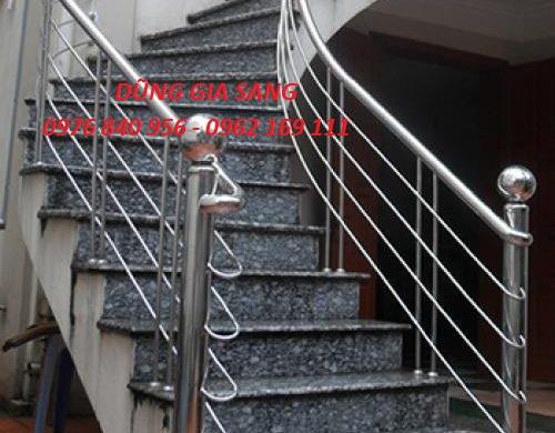 cầu thang inox tay vịn inox 02